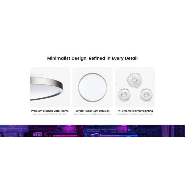 Фото - Світлодіодний світильник Yeelight RGB Smart Ceiling Light Jupiter D C500 Brushed Grey (YLXDD-0271)